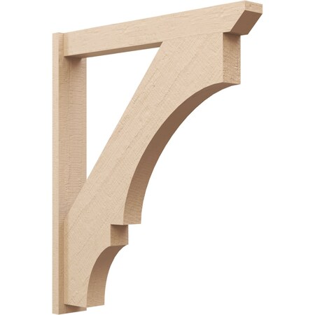 Ekena Millwork 5 1/2-in W x 36-in D x 42-in H Balboa Slat Rough Cedar Woodgrain TimberThane Outlooker, Primed Tan OUTUR055X36X42BOA24RCPR